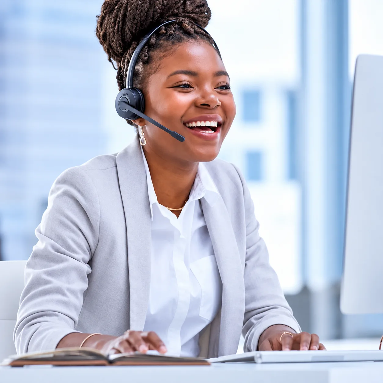 Friendly customer-support representative